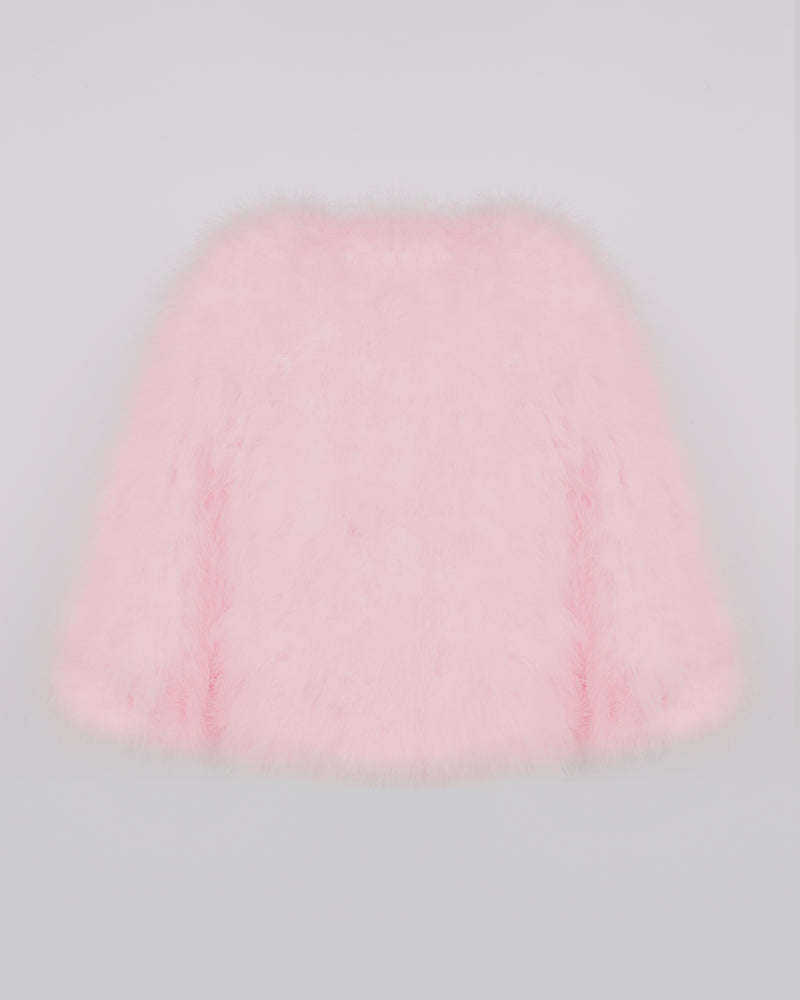 Veste courte en plumes