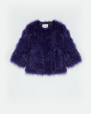 Veste courte en plumes