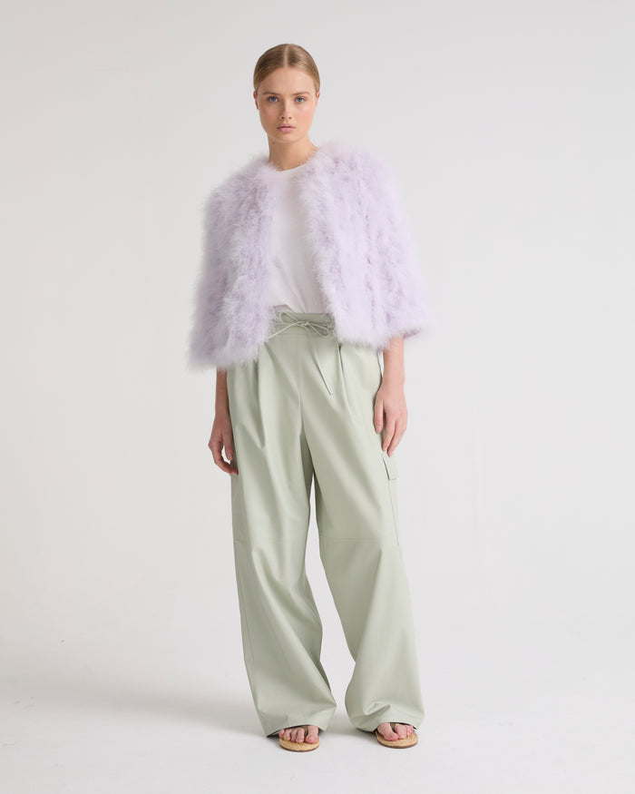 yves salomon Veste courte en plumes - nouveauté