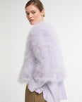 Short feather jacket