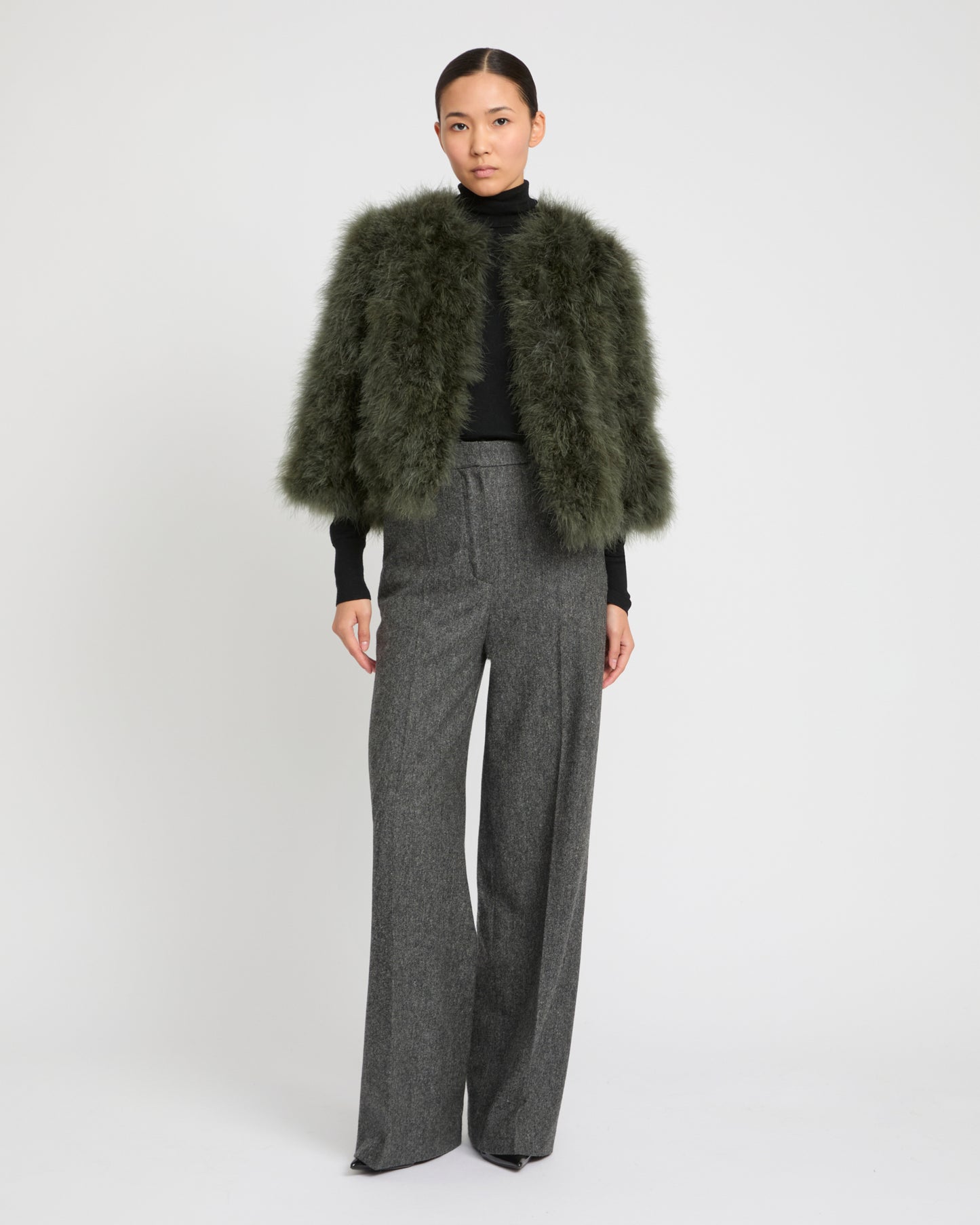 Veste courte en plumes -Yves Salomon