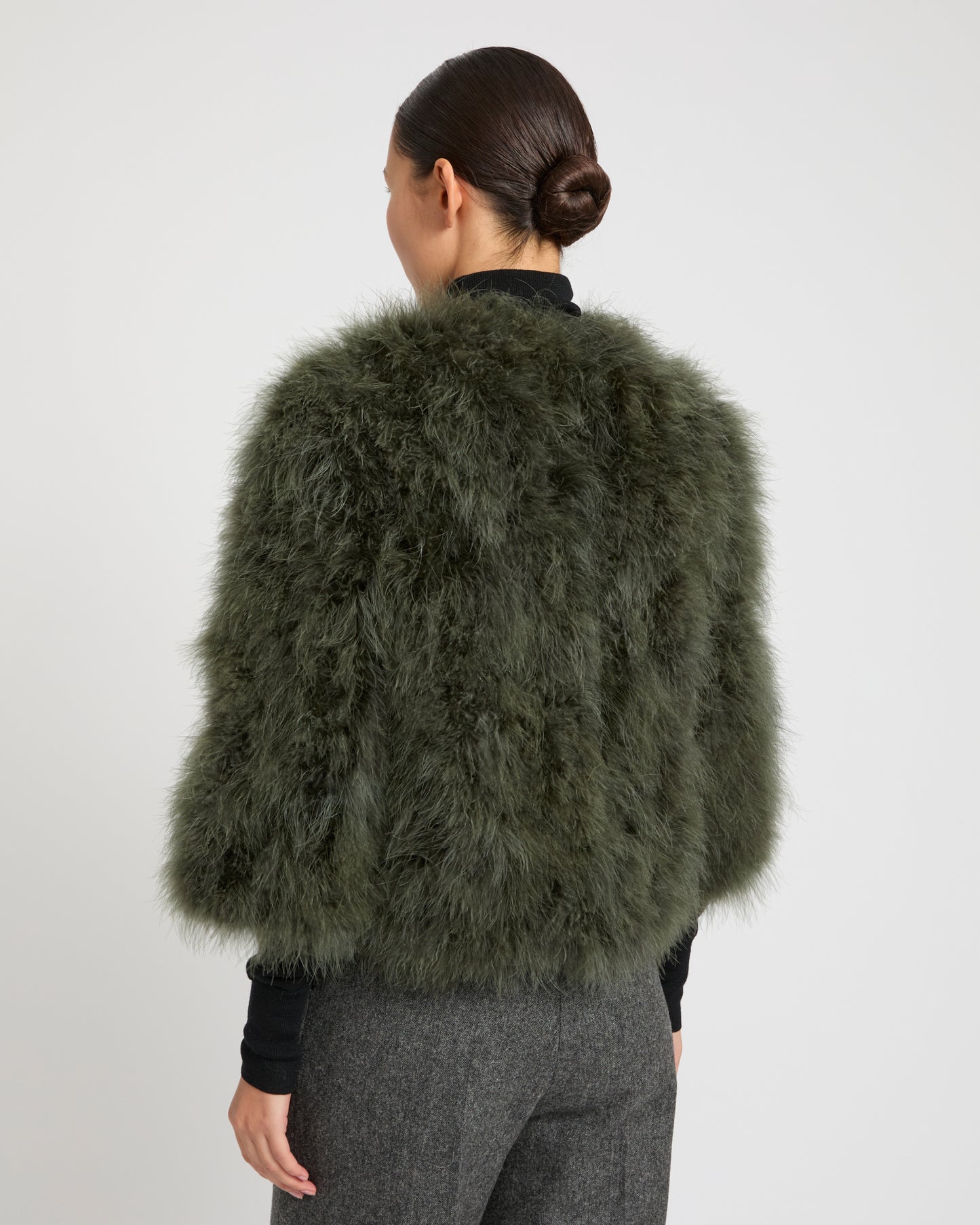 Veste courte en plumes -Yves Salomon