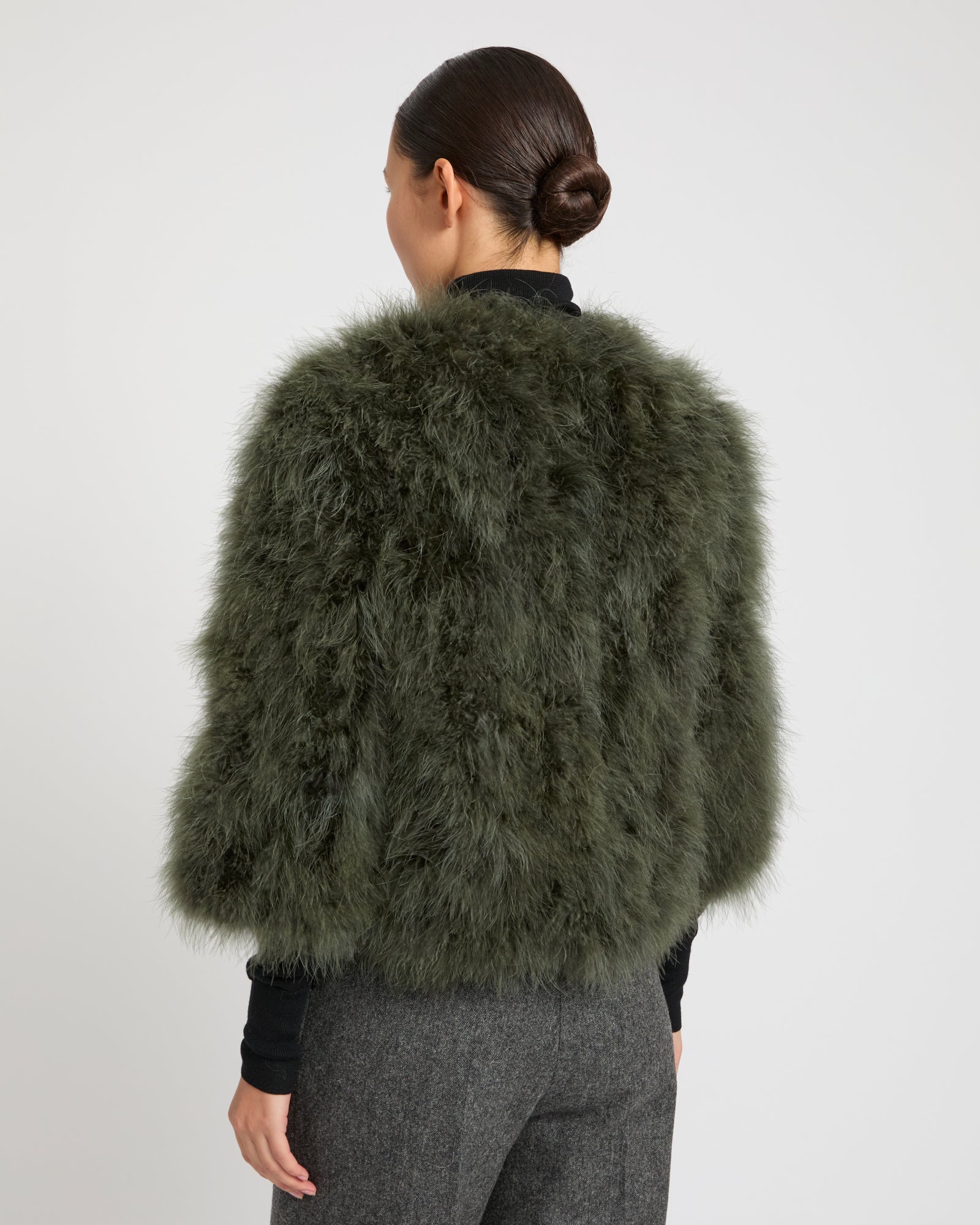 Veste courte en plumes -Yves Salomon