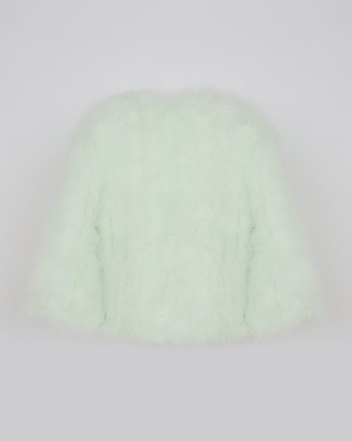 Veste courte en plumes