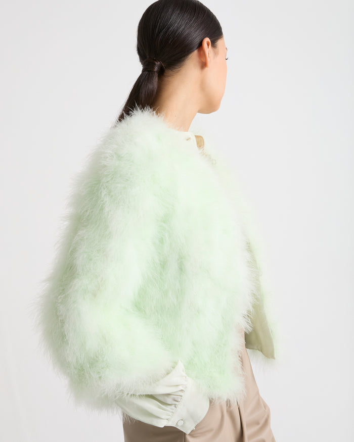 yves salomon Veste courte en plumes - nouveauté