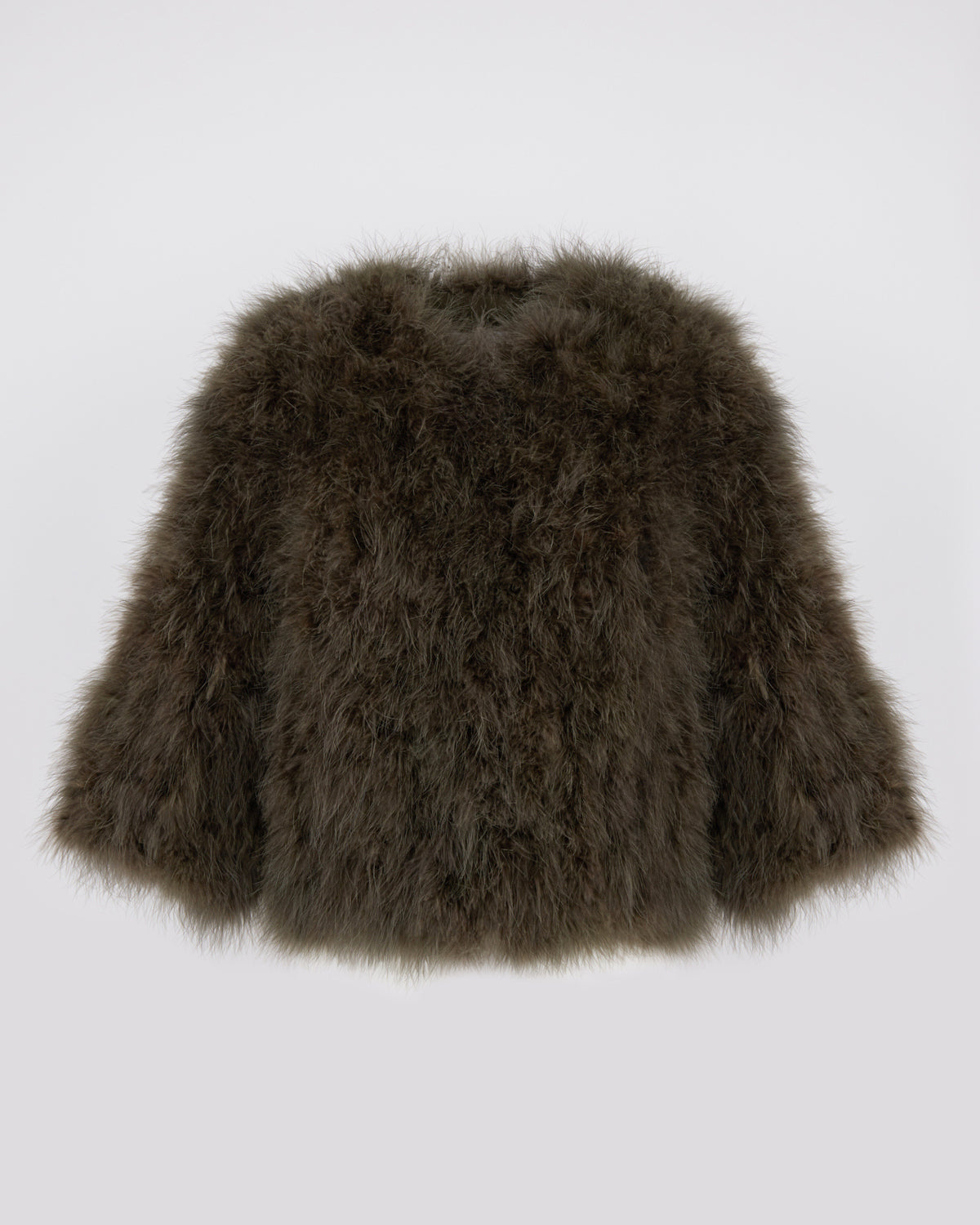 Veste courte en plumes - Yves Salomon - Nouvelle collection Automne Hiver