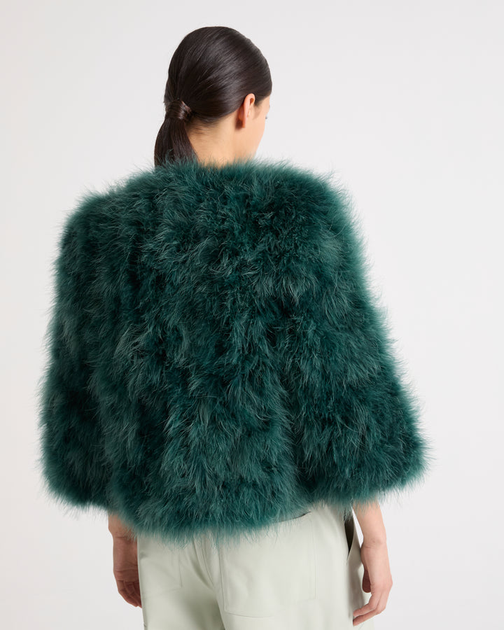 Short feather jacket