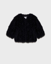 Veste courte en plumes