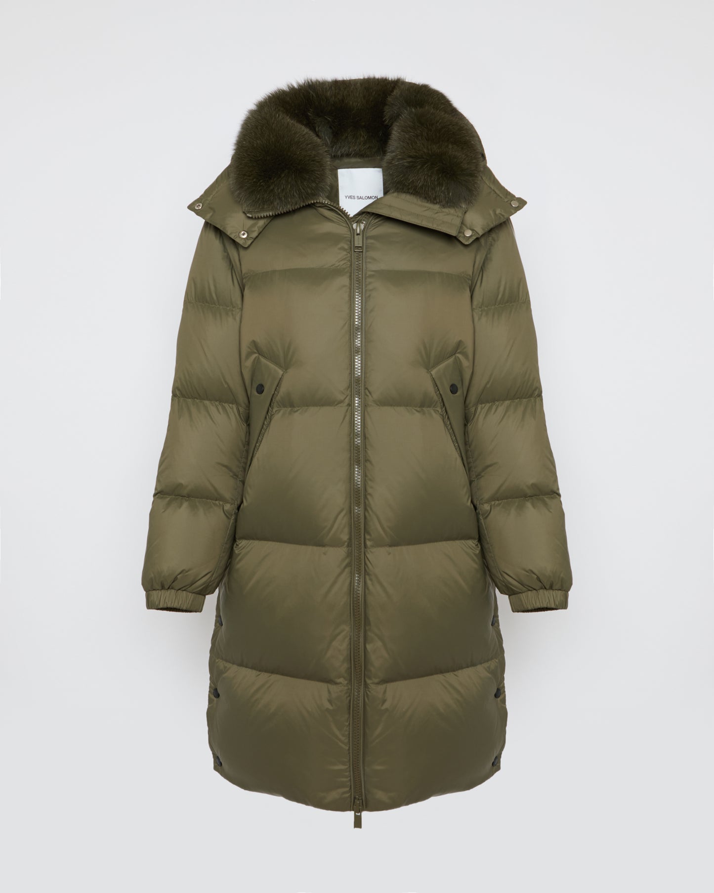 Doudoune 7/8 avec col en fourrure de renard