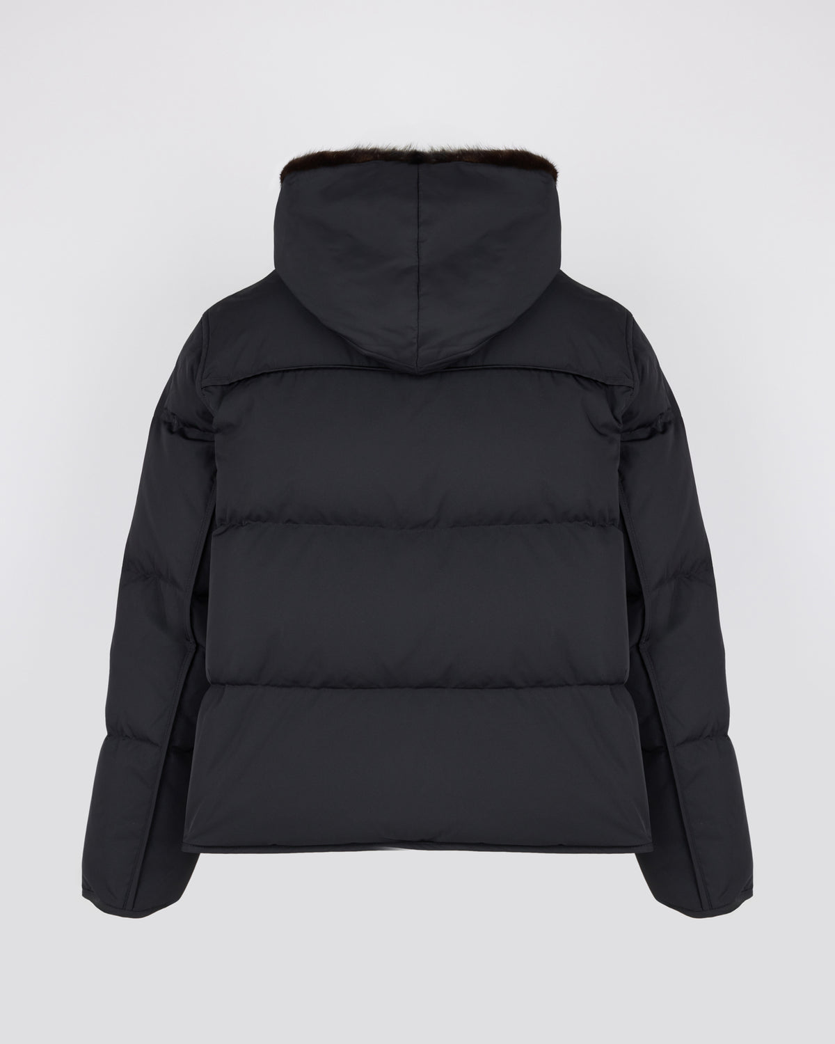 Doudoune "A" line iconique avec plastron et fourrure de vison - Yves Salomon - Nouvelle collection Automne Hiver