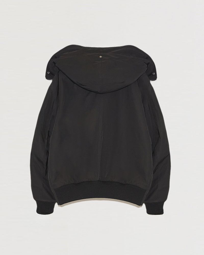 Bomber en tissu technique réversible en peau lainée d'agneau-Yves Salomon - Soldes d'hiver - Winter Sale