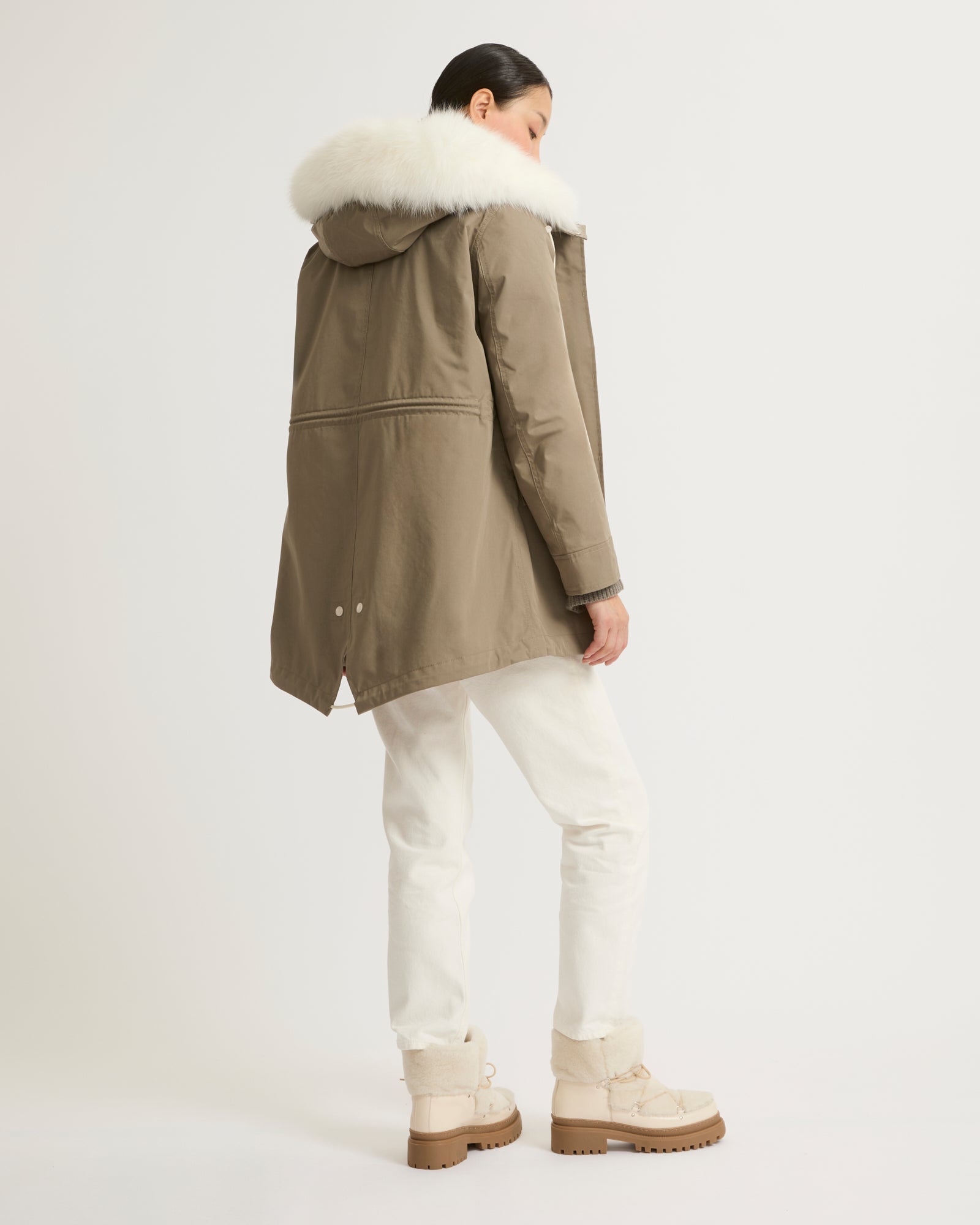 Yves salomon fur lined parka hotsell