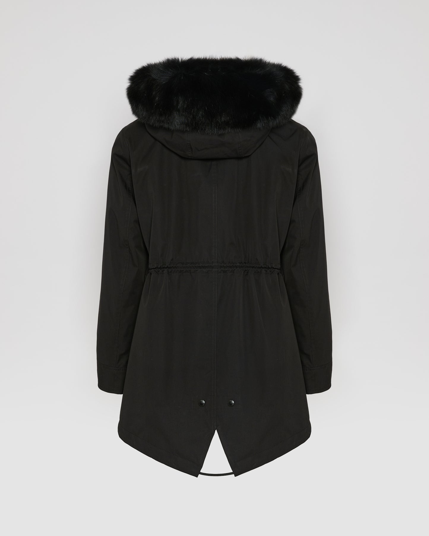 Parka Iconique courte en coton mélangé imperméable avec fourrure de renard et lapin