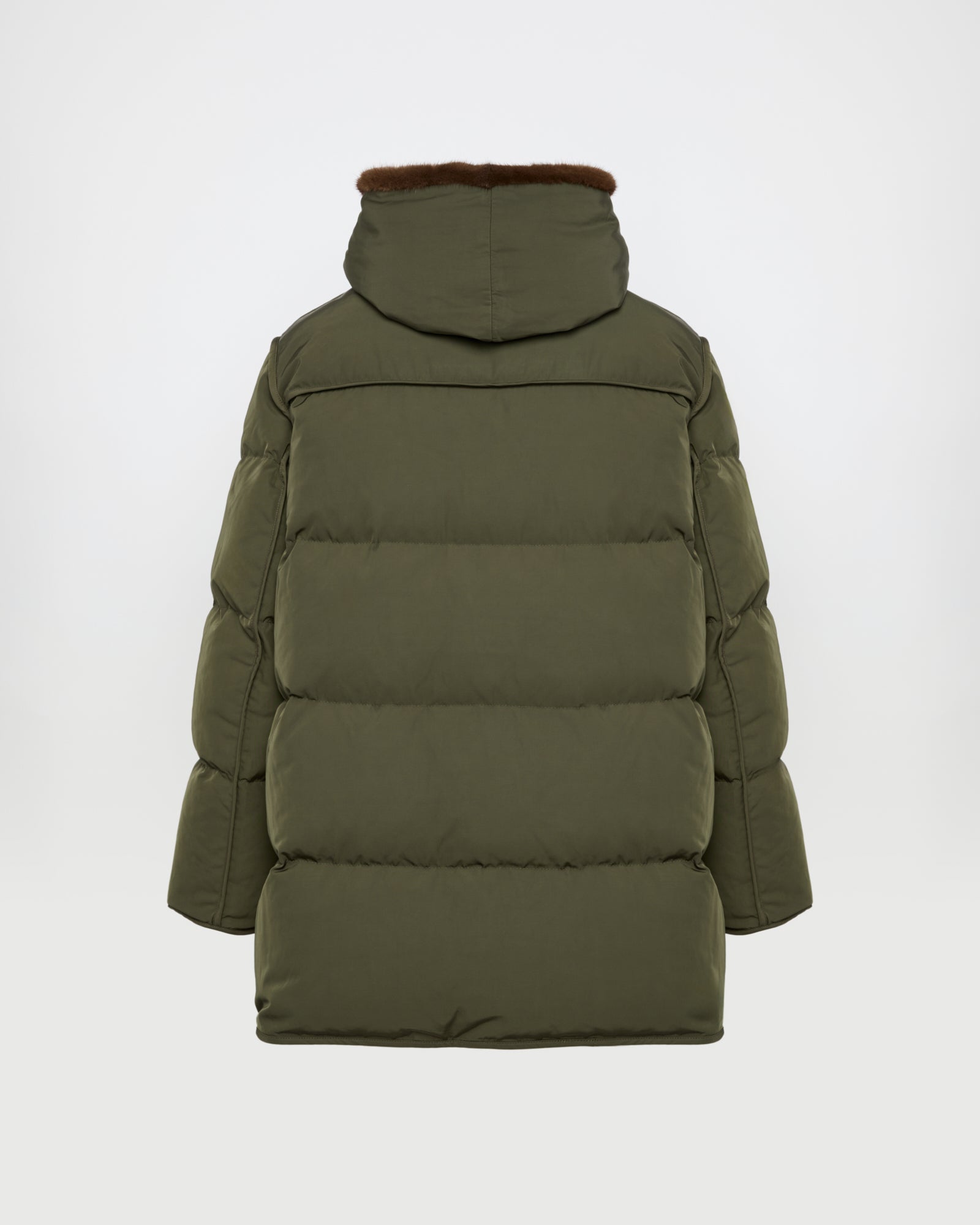 DOWN JACKET 76CM TECHNICAL FABRIC/MINK – Yves Salomon