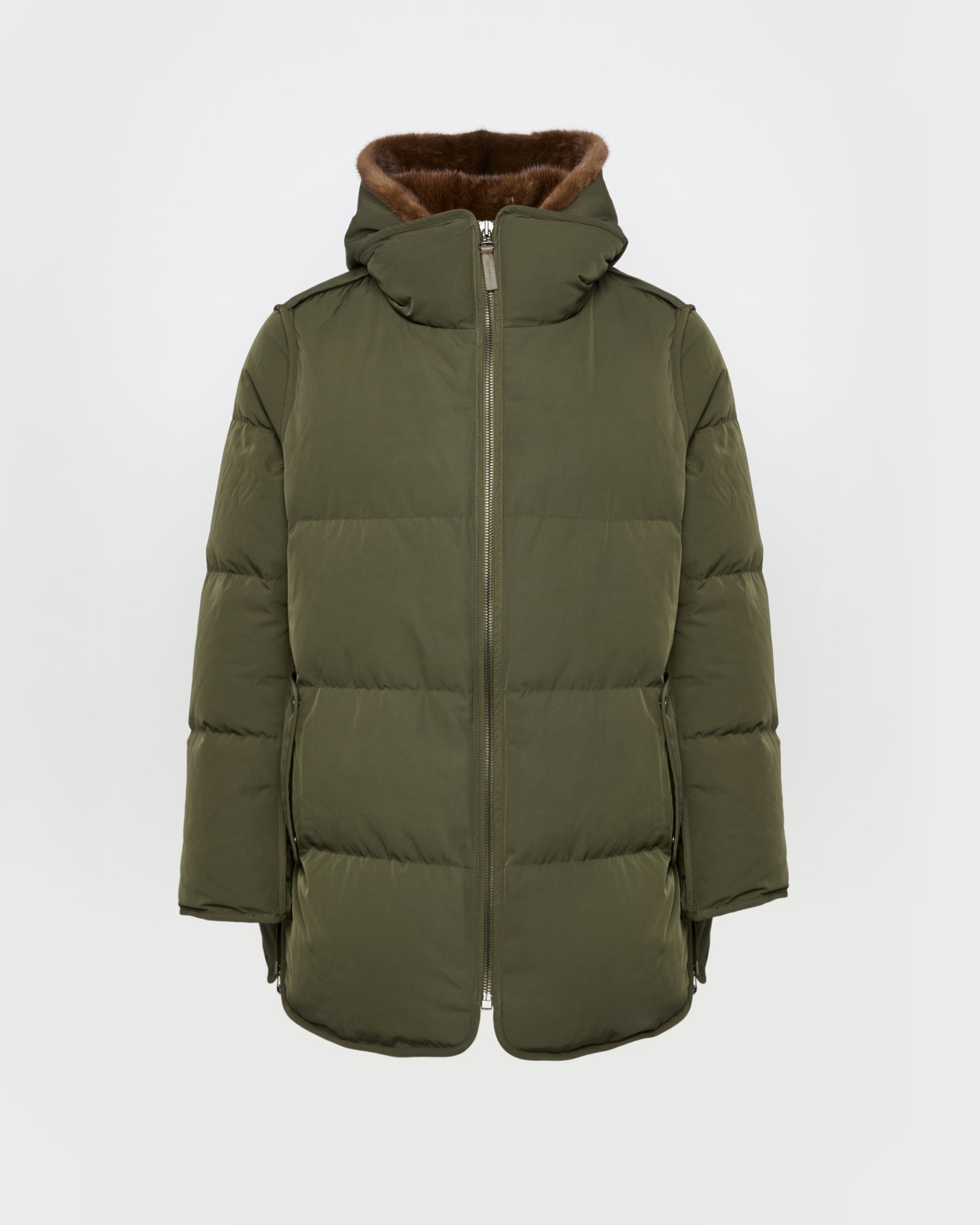 テクニカルファブリック/ミンク ダウンジャケット 76CM – Yves Salomon