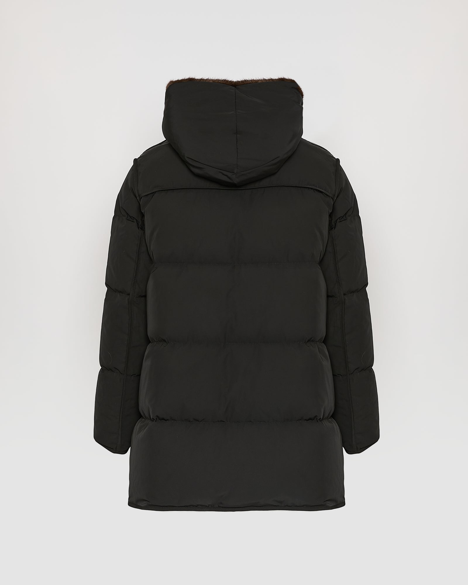 DOWN JACKET 76CM TECHNICAL FABRIC/MINK – Yves Salomon