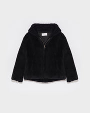 Blouson mit Kapuze aus natürlichem Leinengewebe