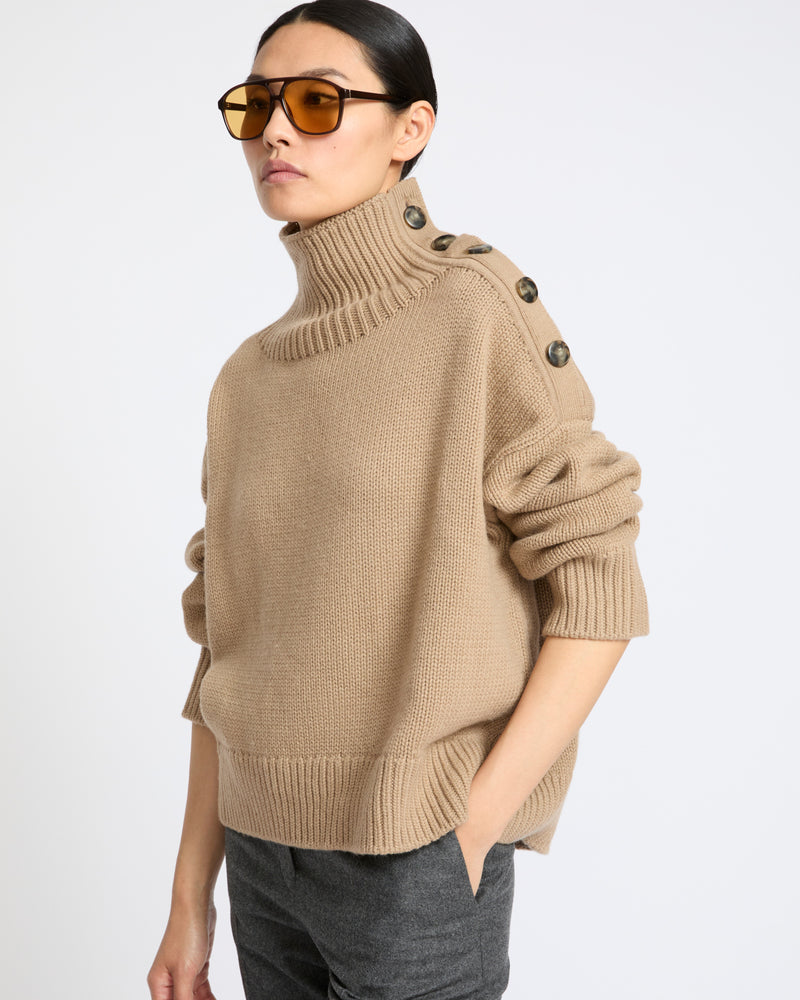 Pull oversize en maille lainage cachemire- Yves Salomon - Nouvelle collection Automne Hiver