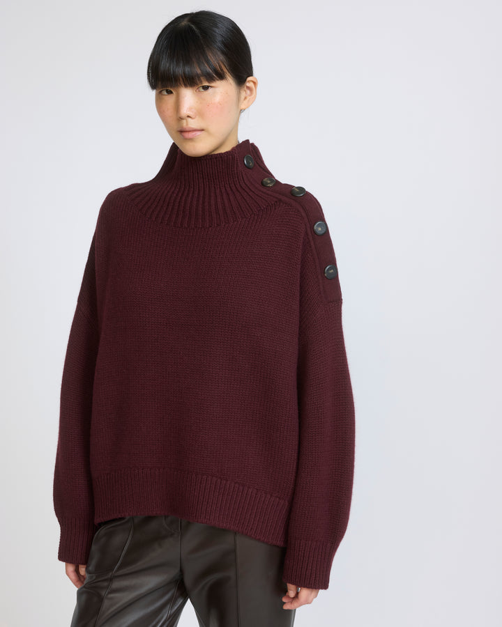 Pull oversize en maille lainage cachemire