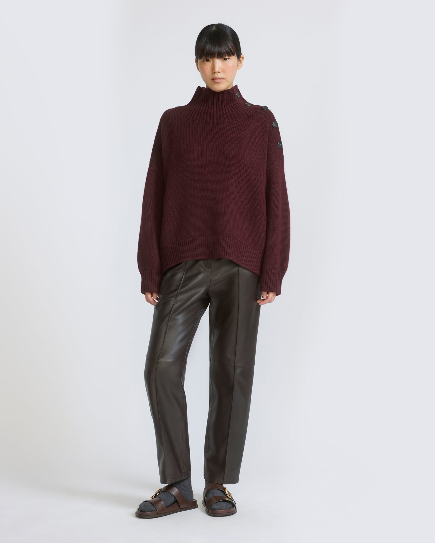 Oversized cashmere wool knit jumper