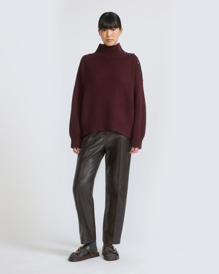 Pull oversize en maille lainage cachemire