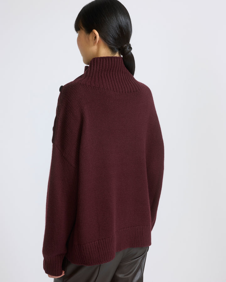 Pull oversize en maille lainage cachemire