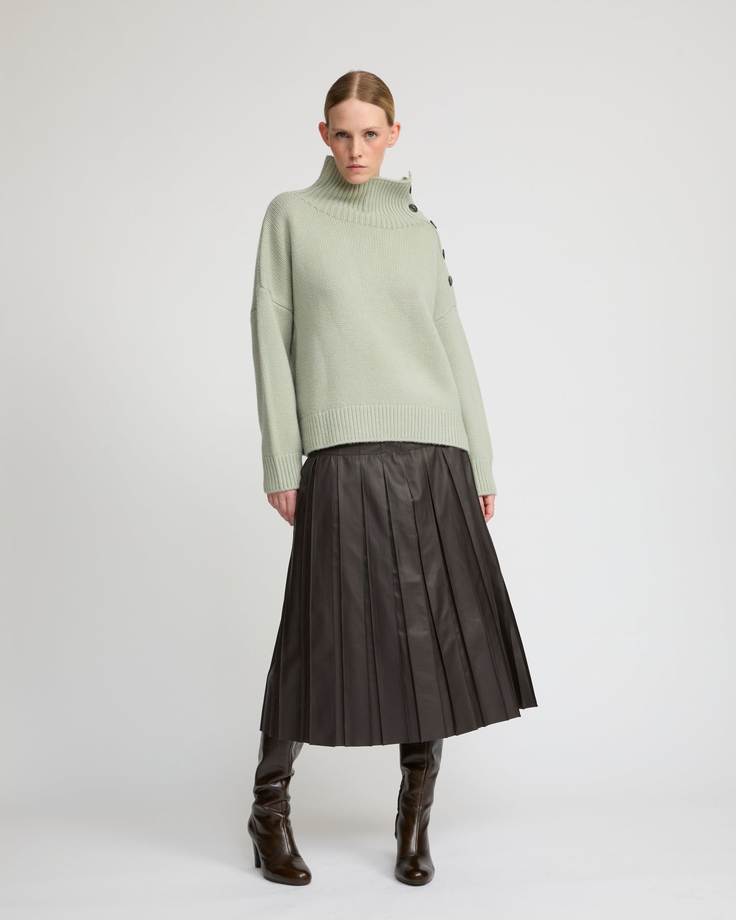 Pull oversize en maille lainage cachemire