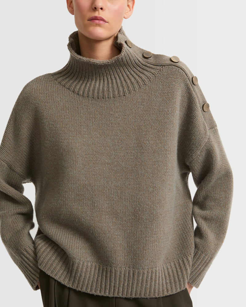 Pull oversize en maille lainage cachemire