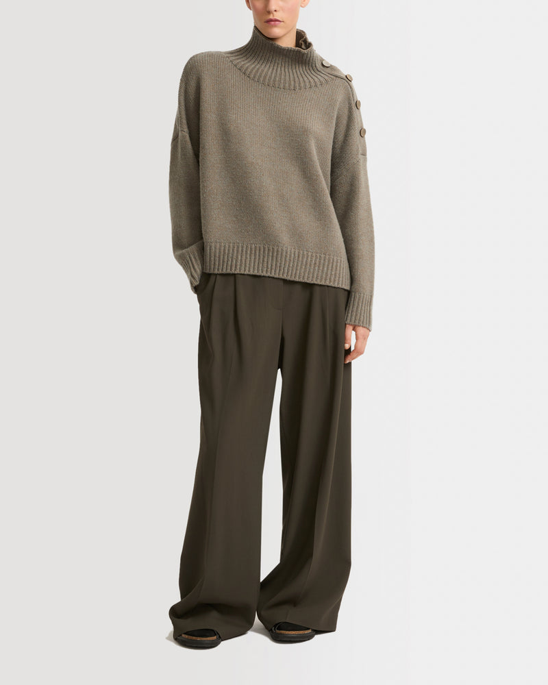 Pull oversize en maille lainage cachemire
