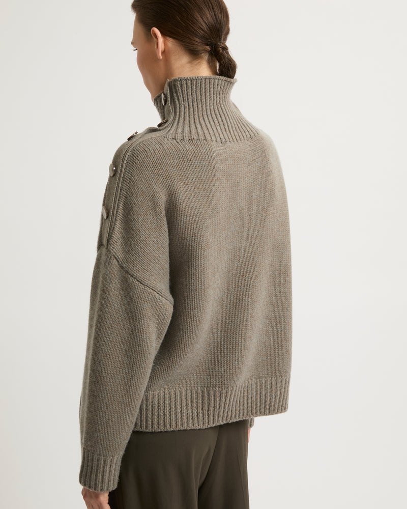Pull oversize en maille lainage cachemire
