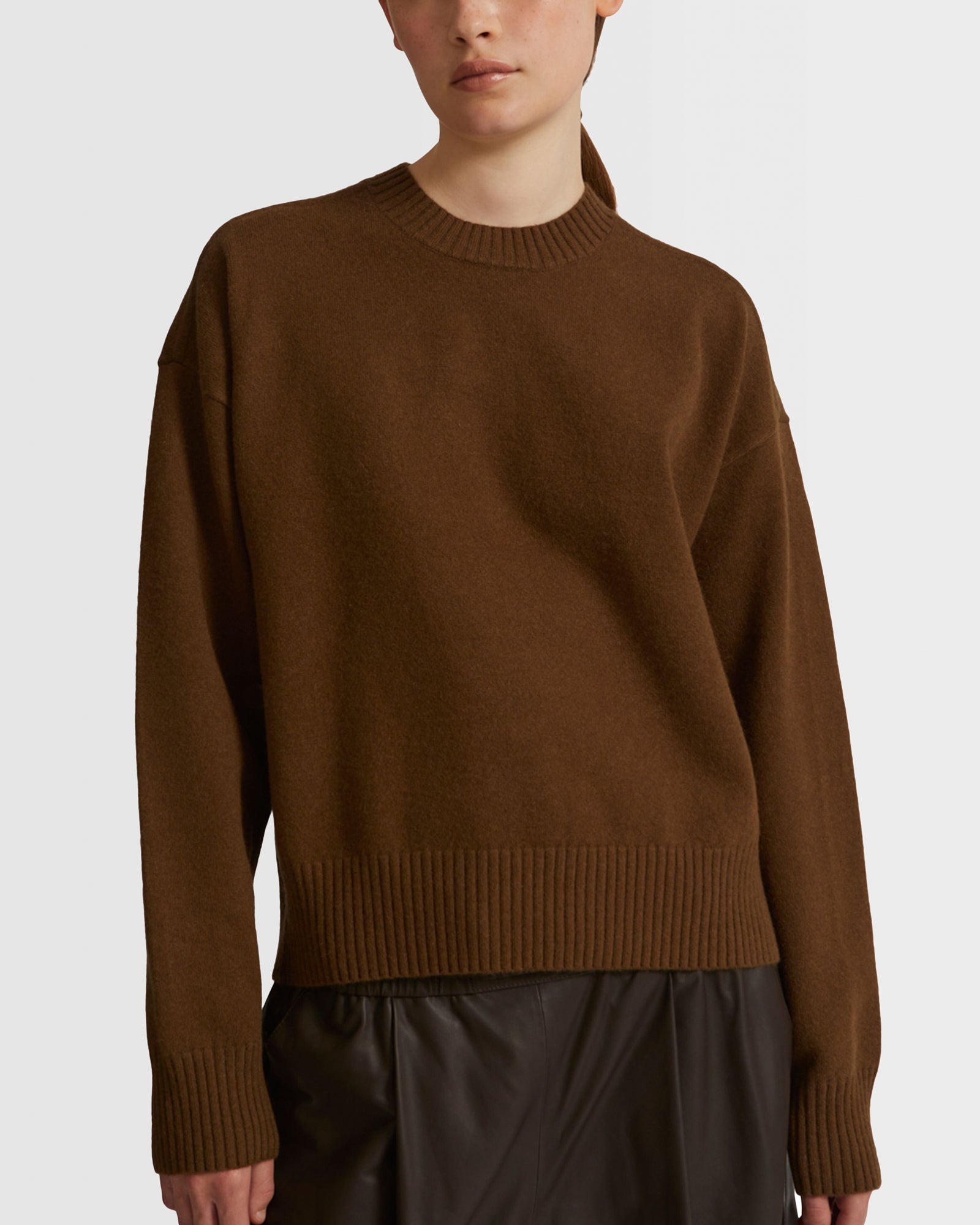 アパルトモン　YVES SALOMON WOOL FRONT KNITWEAR Zip sweater with Trucker neck - Blue - Yves Salomon