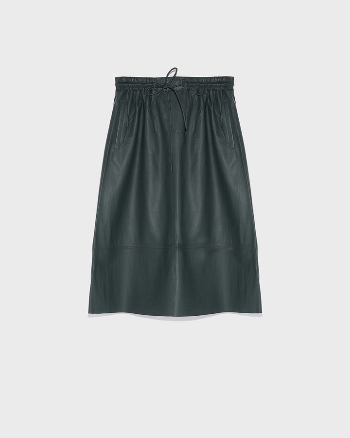 Black Friday 2025 - Yves Salomon - Jupe évasée en cuir d’agneau