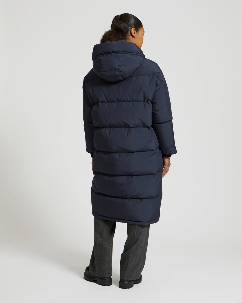 Doudoune à capuche longue et réversible en tissu technique imperméable-Yves Salomon - Soldes d'hiver - Winter Sale