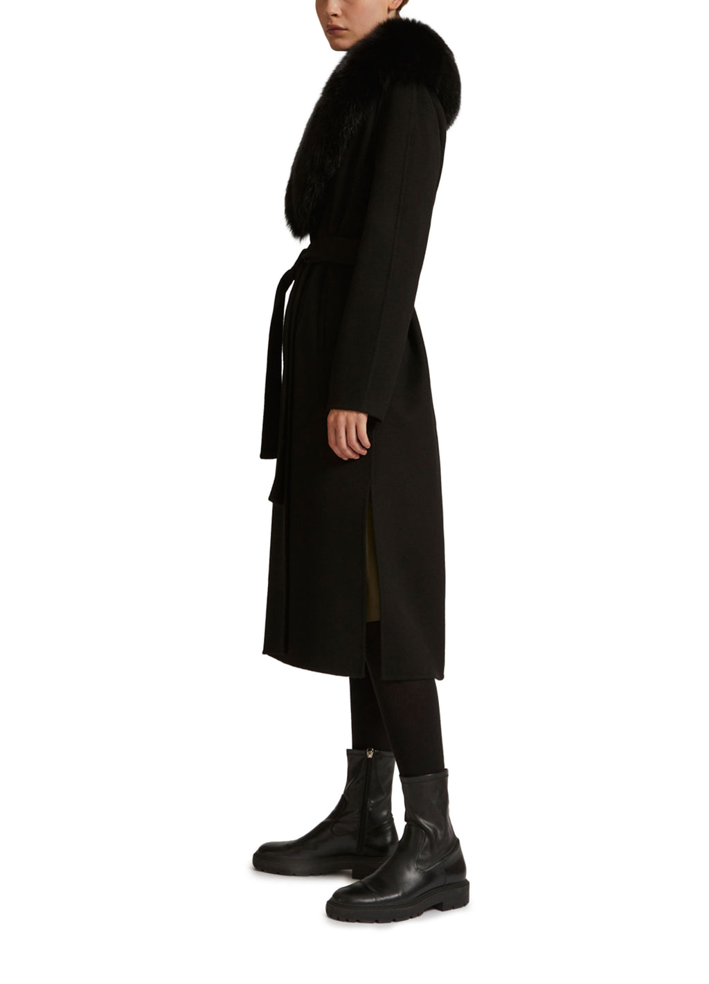 Pull Femme Theory Noir Cachemire Ceinturé - Taille Small - Occasion Très Bon État