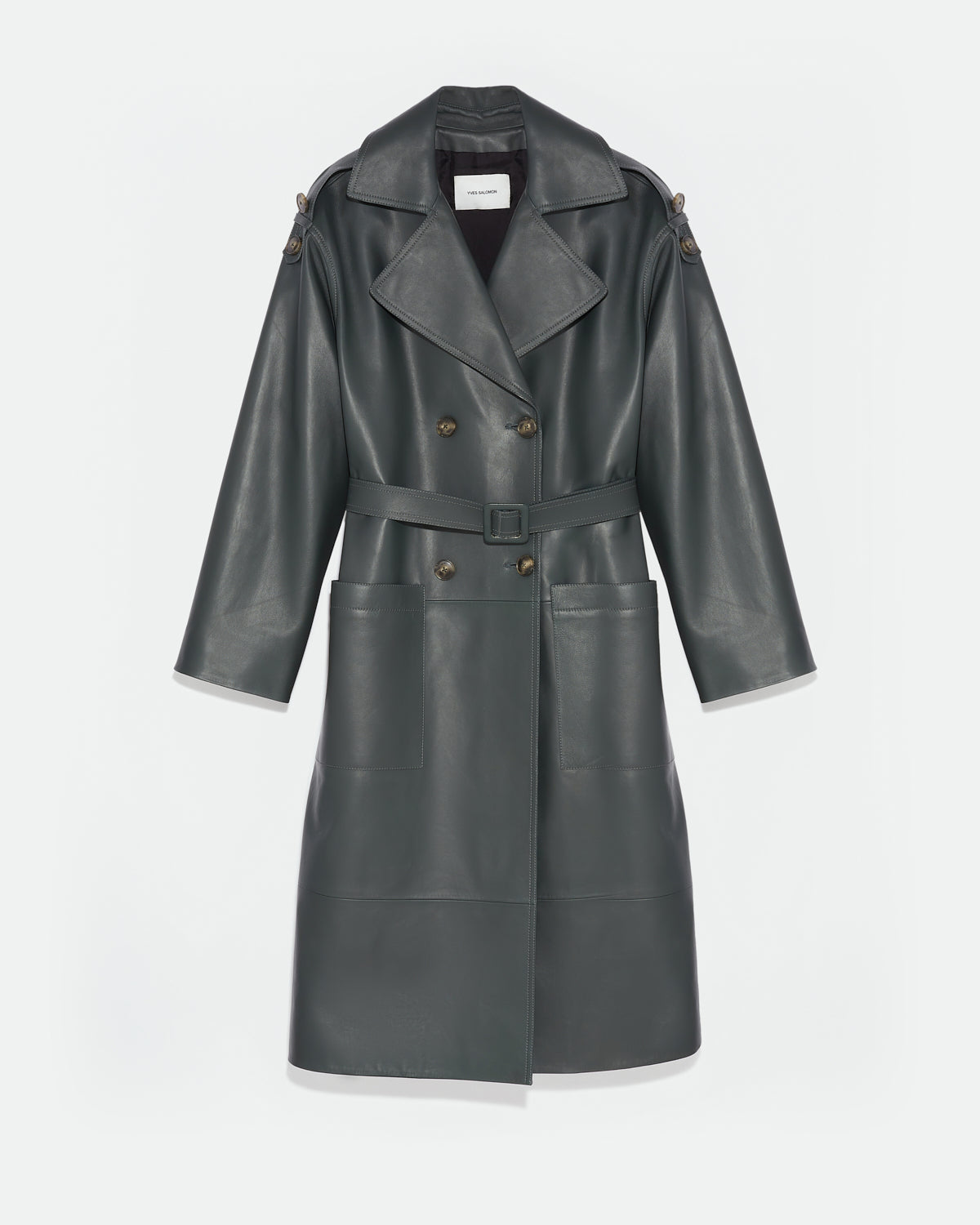 Black Friday 2025 - Yves Salomon - Trench oversize en cuir d’agneau