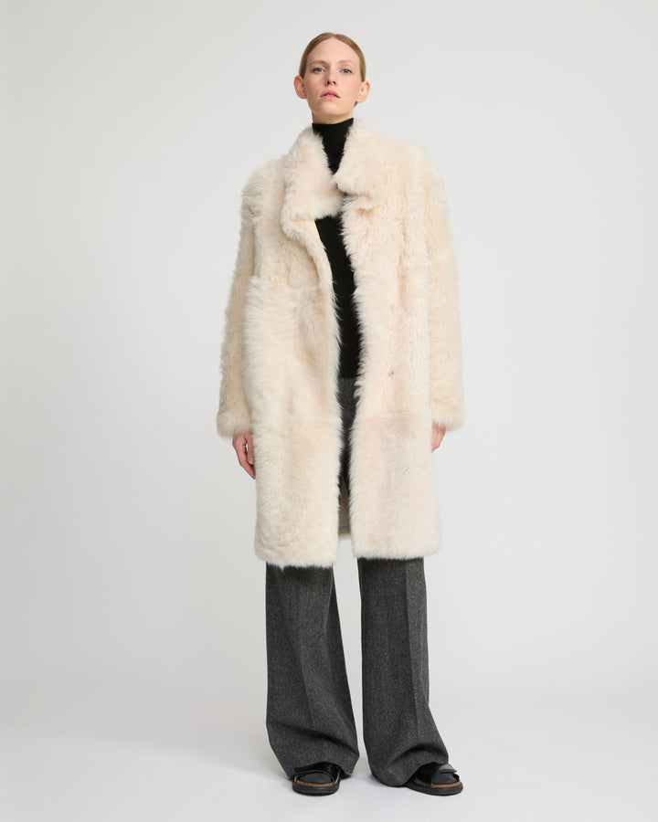 Manteau réversible en agneau de Toscane