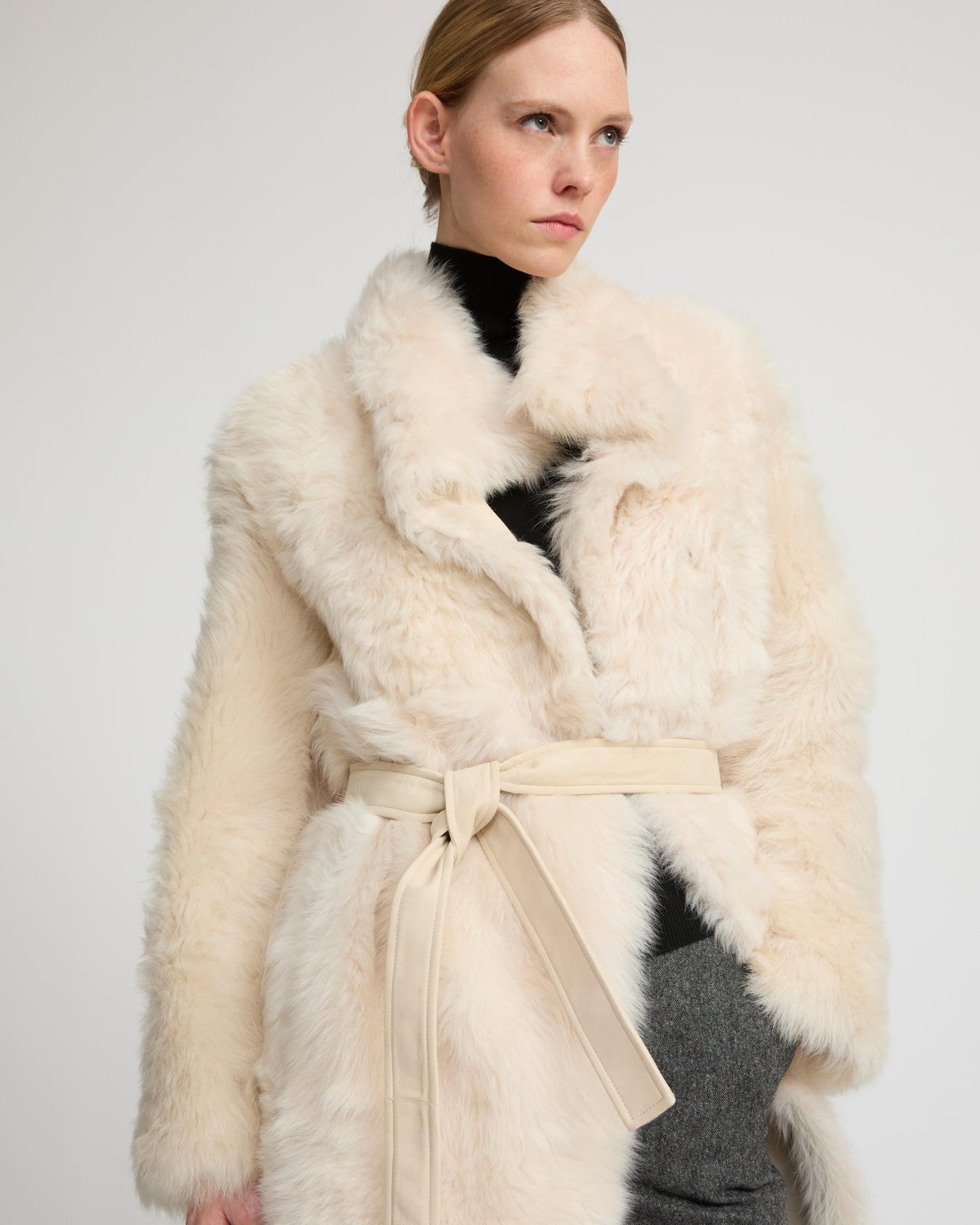 Manteau réversible en agneau de Toscane -Yves Salomon