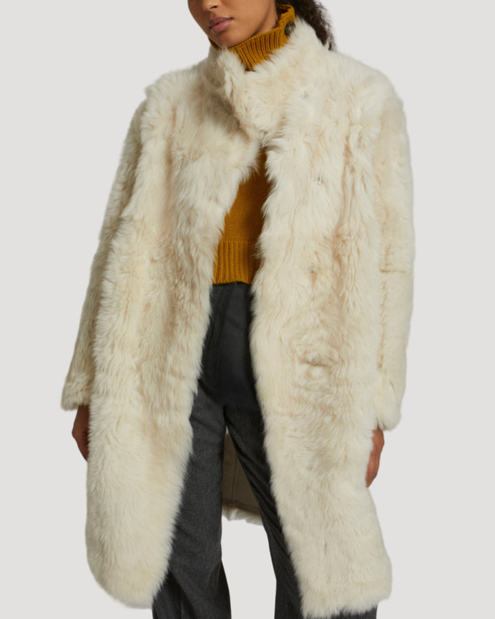 Manteau réversible en agneau de Toscane