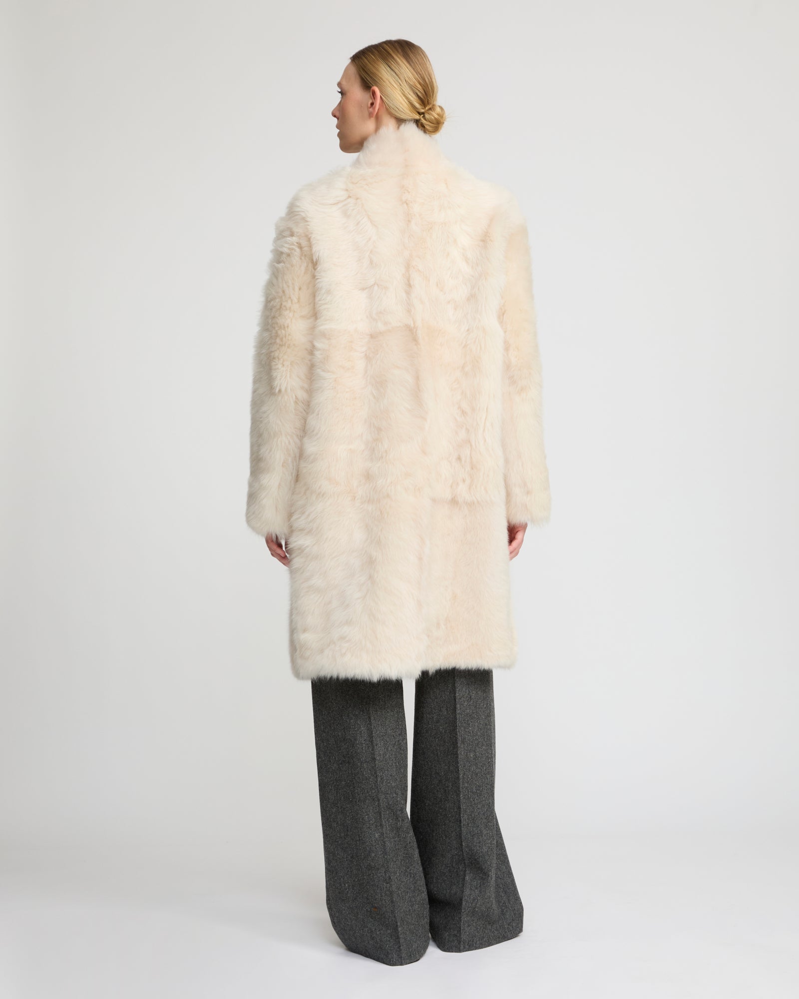 Manteau réversible en agneau de Toscane -Yves Salomon