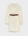 Cappotto reversibile con cintura in pelle d'agnello toscana