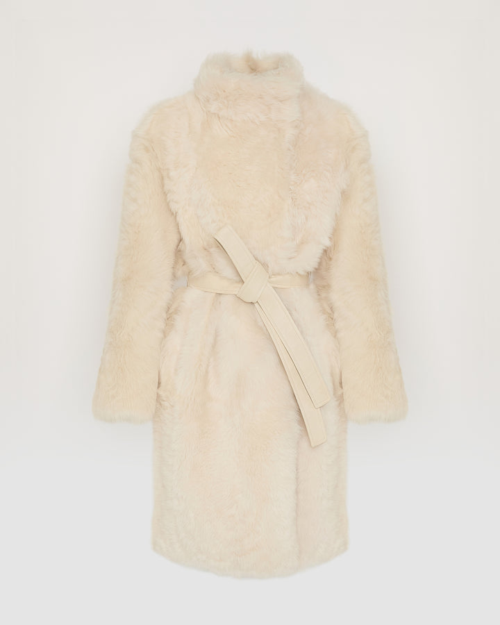Reversible coat in Toscana lambskin