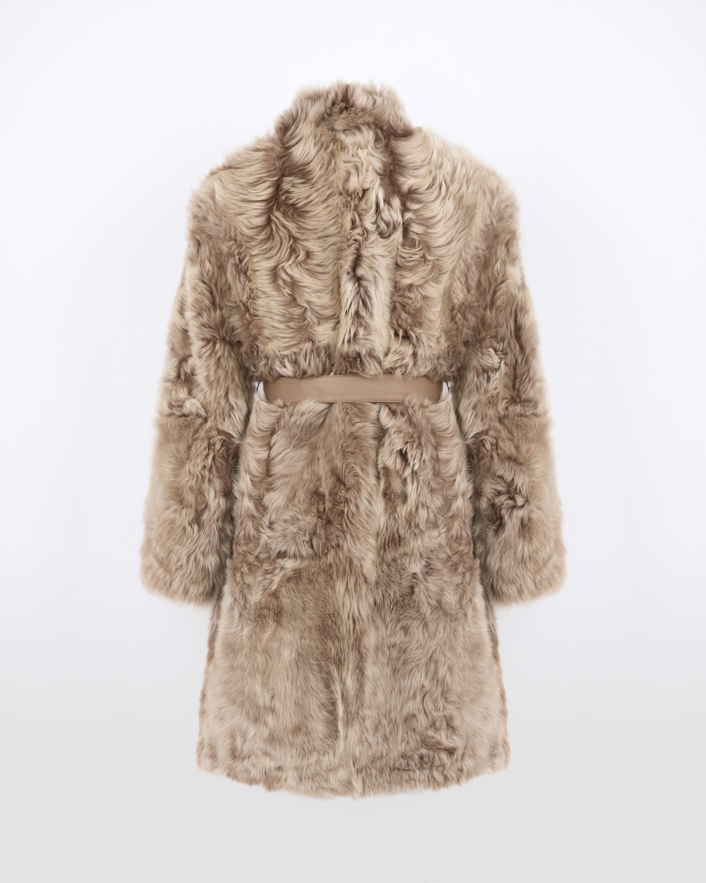 Manteau réversible ceinturé en agneau de Toscane - Yves Salomon - Nouvelle collection Automne Hiver