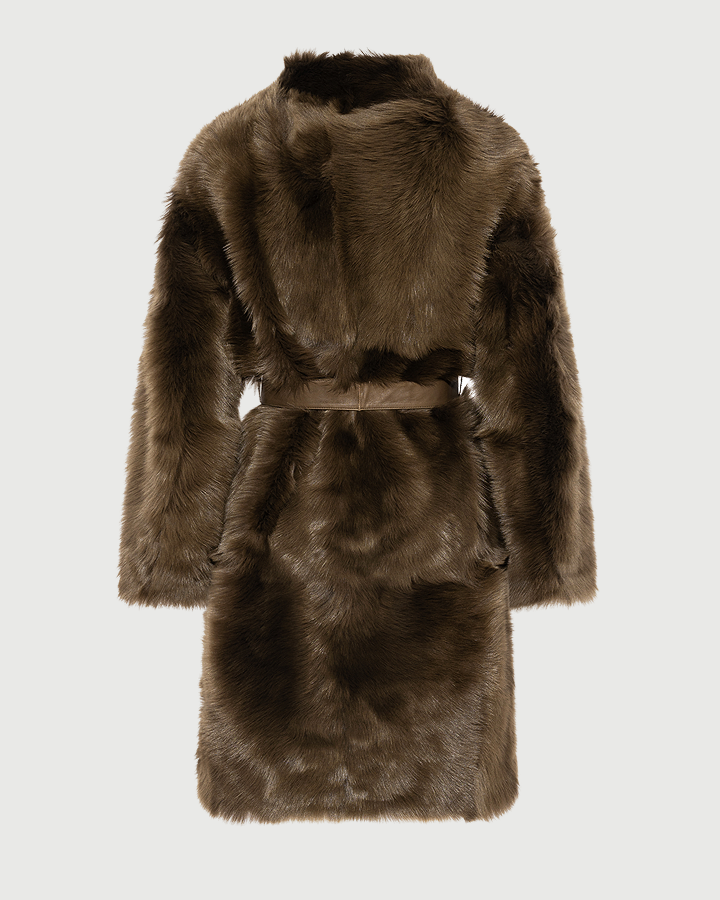 Manteau réversible ceinturé en agneau de Toscane- Yves Salomon - Nouvelle collection Automne Hiver
