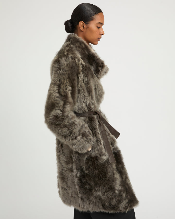 Manteau réversible en agneau de Toscane