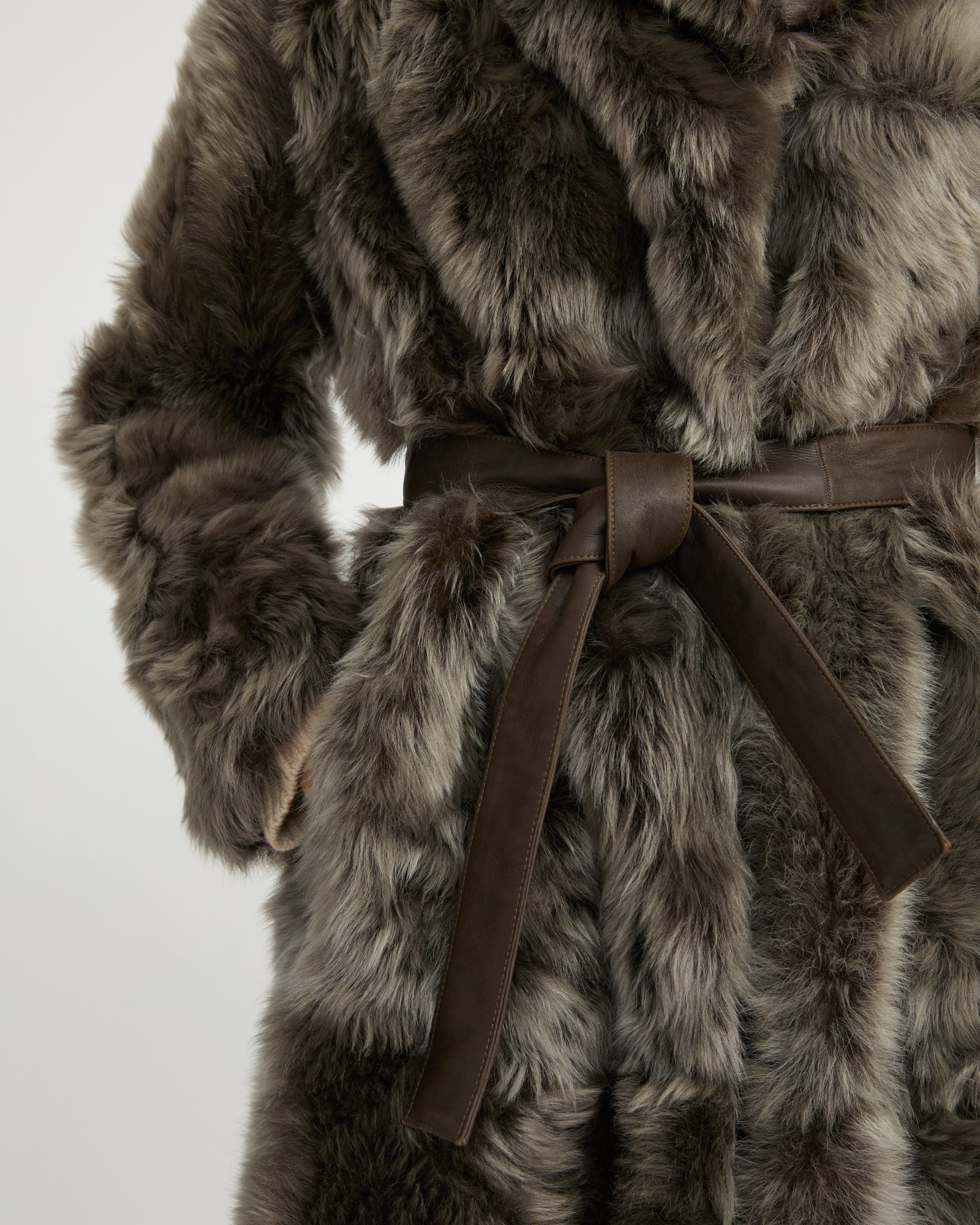 Manteau réversible en agneau de Toscane -Yves Salomon