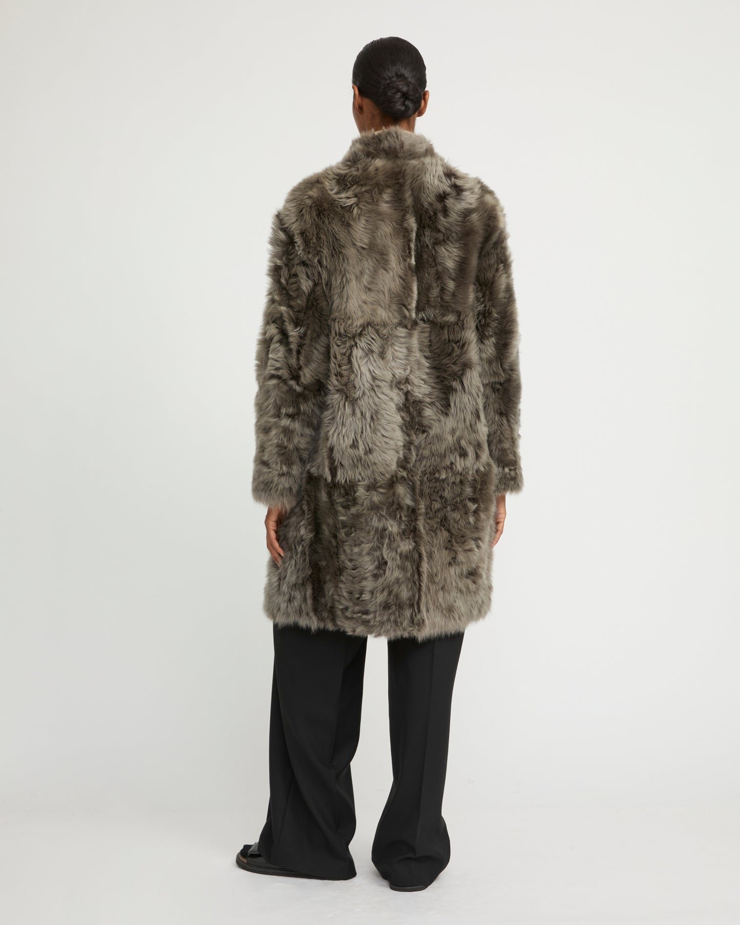 Manteau réversible en agneau de Toscane -Yves Salomon