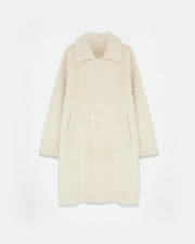 Manteau à double boutonnage en agneau mérinillo