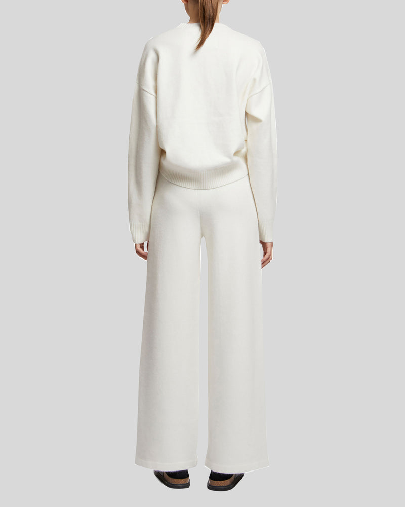 Pantalon large en maille