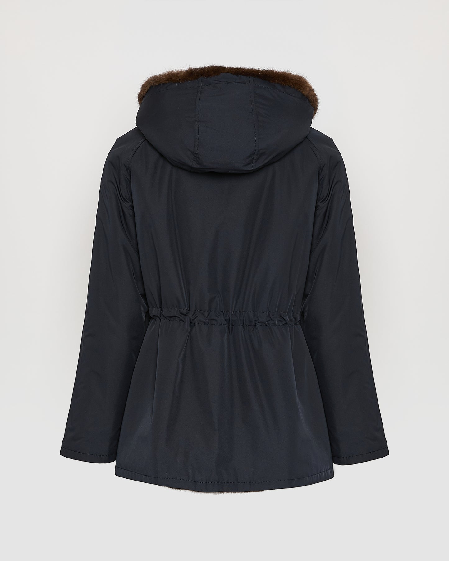 Parka courte en tissu technique réversible déperlant avec fourrure de vison -Yves Salomon