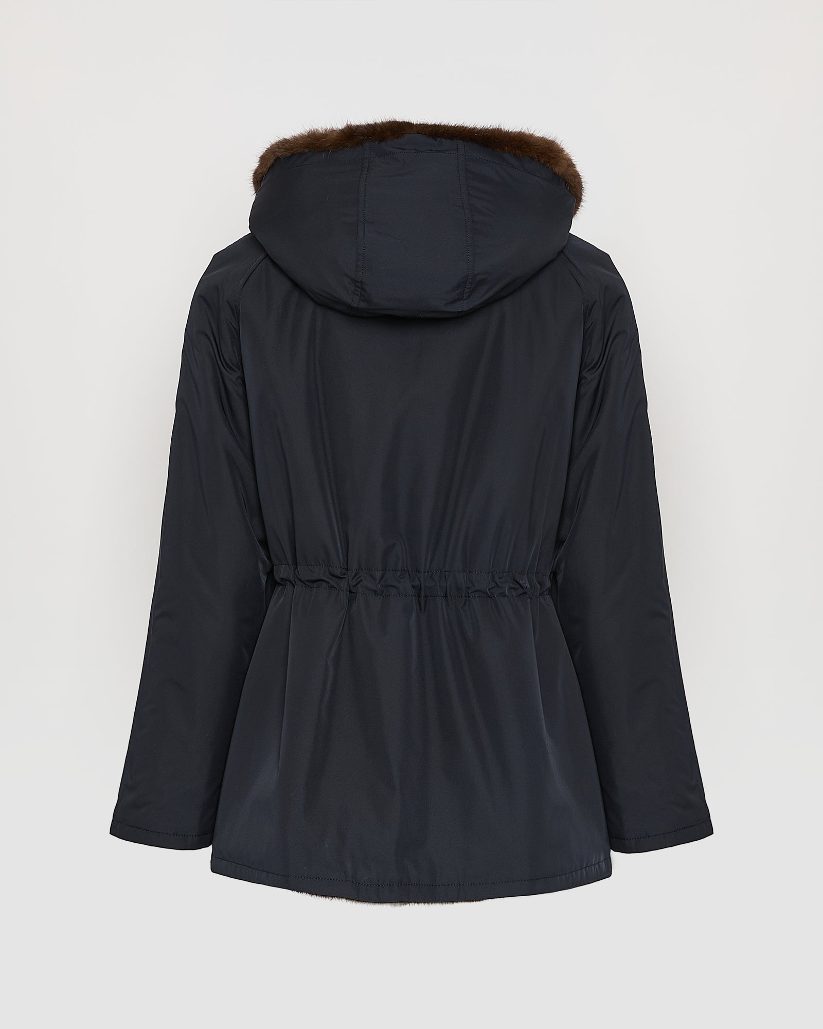 Parka courte en tissu technique réversible déperlant avec fourrure de vison -Yves Salomon